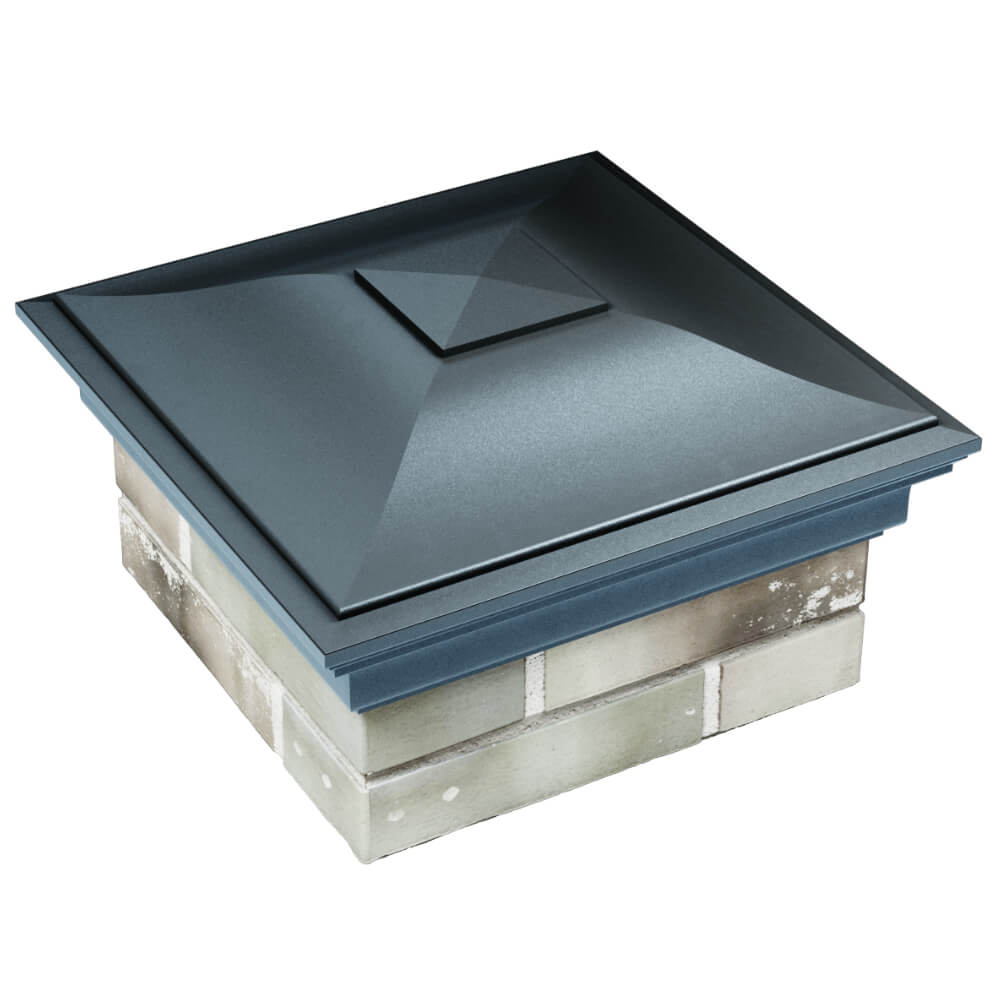 Колпак Zking Монблан Серый на столб 1.5х1.5 кирпича (385х385мм)